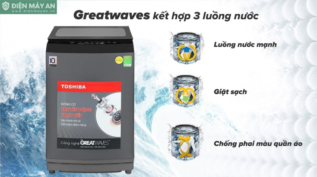 Máy giặt Toshiba Inverter 13 kg AW-DM1400LV(MK)